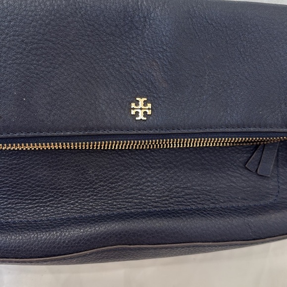 Tory Burch Navy blue leather Fold Over Cross Body bag - Picture 3 of 9